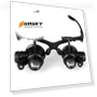 Thumbnail Double Eye Glasses Lens Jeweler Watch Repair Head Magnifier with LED Lights — Loupes