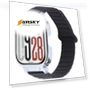 थंबनेल Metal Silver Frame Integrated I-shaped Magnetic Silicone Watch Band — Watch Accessories, Redmi