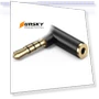 90 Degree Right Angle 3.5mm TRRS Male to Female Audio Adapter Connector — Adapters, JUNSUNMAY