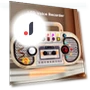 Wooden Sensory Toy with Dictaphone, Music, and LED Lights — Infant & Early Childhood Playthings, Baby cheetah