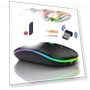 Wireless RGB LED Silent Gaming Mouse — Mouse Pads, Men Women Necklaces Supermarket