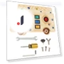 Wooden Sensory Toy Car with LED Lights — Infant & Early Childhood Playthings, Automobile and motorcycle supplies