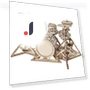 3D Wooden Educational Drum Set Puzzle — Educational, SAMURAI STYLE