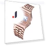 Electronic Watch with Steel Strap and Multicolor LEDs — Bands, AI Supermarket