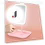 LED Makeup Mirror with Three Light Colors — Handheld, Yeet5yeng
