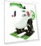 Tokotoko Robot Bomb Neon Green — Handheld Games, Japan Zen Mall