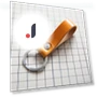 Leather Keychain — , Rose Bag