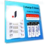 6-Slot Smart Charger with Rechargeable Batteries — Chargers, Doublepow Battery