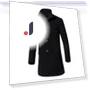 Winter Long Coat with Buttons — Fleece, roses