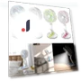 Solar-Powered LED Desk Fan with 360-Degree Rotation — Portable Cooling Solutions, Kitchenware