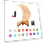 Rainbow Shell Star Wireless Charging Wooden Smart Motion Sensor 3D Space Man 5 Mode LED Night Light — Night Lights, Zhou Yajin