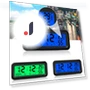 Solar Power Car Clock with LCD Digital Thermometer — Clock, RuJia Home Decor