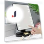 Square Makeup Mirror with LED Lighting — Compact & Travel, Makeup Kits
