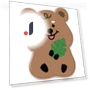 Cute Quokka Leaf Character Smart Talking Transparent — Interactive Animal Companions, Board M Factory