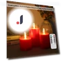 Flickering Flameless Candles Set with Controller — Flameless, TOMTOP JMS