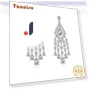 Sterling Silver S925 Earrings with Smart Fringe and Geometric Asymmetry — Drop & Dangle, Tancision