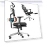Ergonomic Chair with Adaptive Lower Back Support and Footrest — Back & Seat Cushions, NEWTRAL