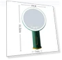 Smart LED Makeup Mirror with Three-Color Light — Compact & Travel