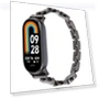 Four-petaled Flower Diamond Bracelet Metal Watch Band for Xiaomi Smart Band 9/8 — Smartwatch Straps, Xiaomi