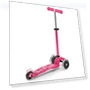 Mini Deluxe LED Three-Wheeled Lean-to-Steer Scooter — Balance Bikes, Micro