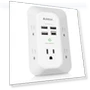 USB Wall Charger Surge Protector 5 Outlet Extender with 4 USB Charging Ports — Power Solutions & Surge Protection, Addtam