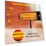 Infrared Patio Heater, 1500W Electric Outdoor Heater with Remote Control — Portable Heating Solutions, Paraheeter
