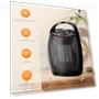 Portable Ceramic Space Heater with Thermostat, 750W/1500W — Portable Heating Solutions, Antarctic Star