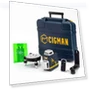 2 x 360° 8 Line Laser Level, Green Cross Line, Self Leveling, with Remote Controller — Alignment & Leveling Lasers, CIGMAN