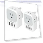 Travel Plug Adapter with 4 Outlets and 3 USB Ports — Charging Solutions, TESSAN