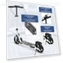 Adjustable Height Folding Kick Scooter with Large Sturdy Wheels — Push Scooters, Nattork