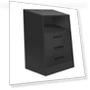 Nightstand with 3 Drawers and Cabinet — Nightstands