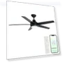 Smart 5-Blade Ceiling Fan with LED Light Kit — Ceiling Fan Wall Controls, East Grove Home