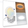 6 Inch 5CCT LED Recessed Ceiling Light with Night Light — Trim, ECOELER