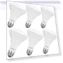 6-Pack BR30 LED Bulb — Compact Fluorescent, LUXRITE