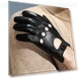 Retro Black Leather Driving Gloves — Gloves, STYLECHASER
