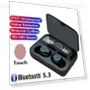 Bluetooth Headset with Dual Earbuds and Large Screen — In-Ear Headphones, Junmaocun