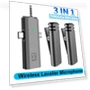 3-in-1 Wireless Lavalier Microphone — Wireless Systems, YJMP Electronic