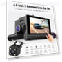 4-inch Touch Screen Dash Cam with 3 Lenses — Dashboard Cameras, Cars Auto Home