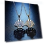Designer Smart Heart Necklace with Crown — Smart Jewelry, Lucky Star Jewelry