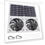 Dual Solar-Powered Car Fan — Ventilation, JOHO