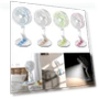Solar-Powered LED Desk Fan with 360-Degree Rotation — Portable Cooling Solutions, Kitchenware