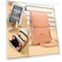 Touchscreen Lock Cell Phone Bag — Crossbody, Leather bag