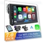 CarPlay Android Auto 1 Din Bluetooth HD 7-inch Touchscreen Multimedia FM ISO Power Aux Input Bluetooth USB Mirror Link... — Stereo Receivers, SageTechnology