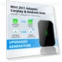 Mini 2-in-1 Wired Wireless Carplay Android Auto Adapter — Stereo Receivers, icreative