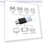 Wireless Adapter for Original PS5/PS4/Xbox One S/X/Switch Pro Controllers — Connectors & Cables, YiLBX