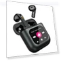 TWS Bluetooth Earphone with LCD Touch Screen, 8GB Memory, ENC HD Calls, Low Latency — Audio Gear