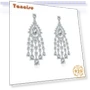 Sterling Silver S925 Earrings with Smart Fringe and Geometric Asymmetry — Drop & Dangle, Tancision