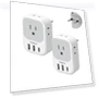 European Plug Adapter with USB C — Chargers & Adapters, TESSAN