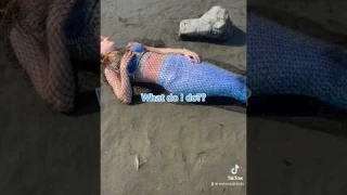 I found a mermaid washed up on the beach.. what do I do?? #realmermaid