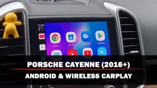 Android BOX на магнітолу Porche Cayenne (2016+).Wireless CarPlay, AndroidAuto (YouTube, Waze)